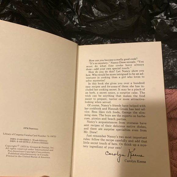 The NancyDrew Cookbook good cooking By Carolyn Keene - Picture 3 of 7